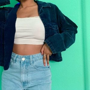 Vintage blue cropped jacket